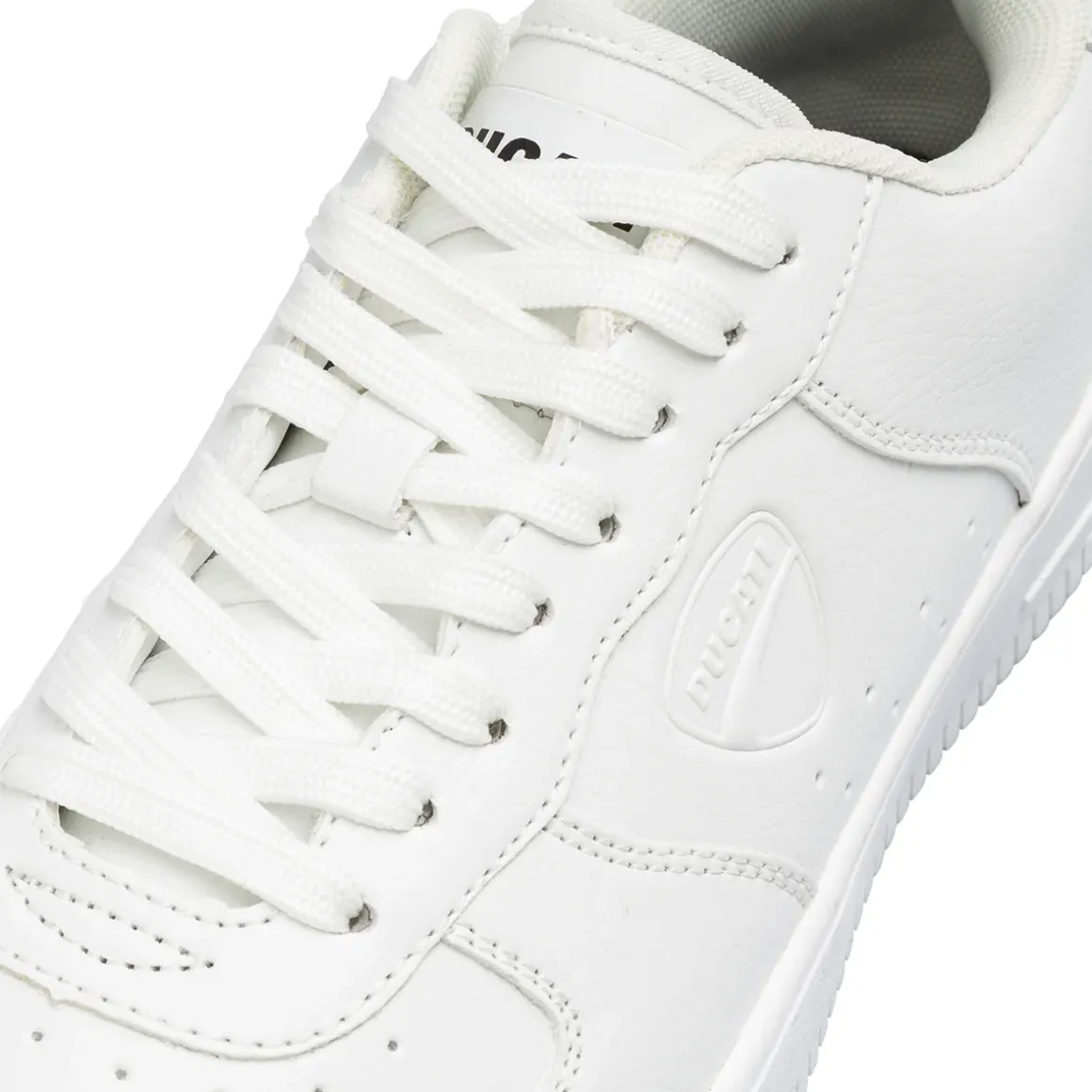Sneakers da uomo bianche low-top stile classico Ducati