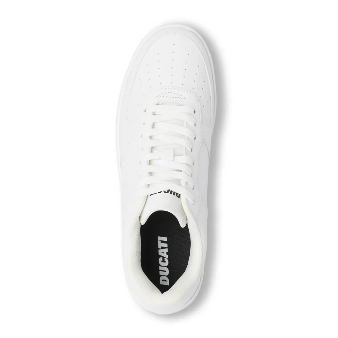 Sneakers da uomo bianche low-top stile classico Ducati