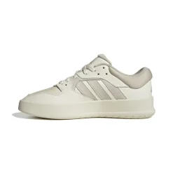 Sneakers da uomo bianche off -white e beige con logo adidas Court 24