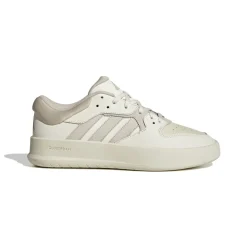 Sneakers da uomo bianche off -white e beige con logo adidas Court 24
