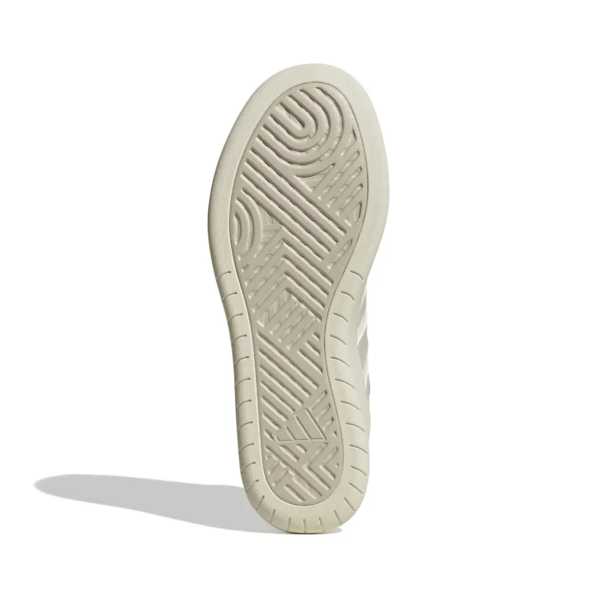 Sneakers da uomo bianche off -white e beige con logo adidas Court 24