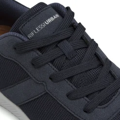 Sneakers da Uomo blu con inserti effetto scamosciato Riflessi Urbani