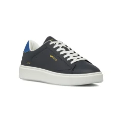 Sneakers da uomo blu con loghi oro Gas