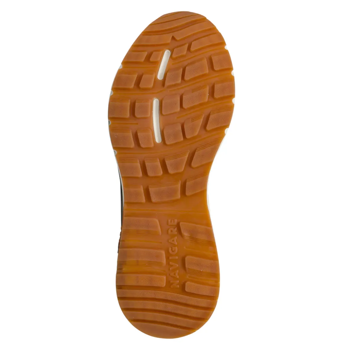 Sneakers da uomo blu in tessuto con dettagli giallo Navigare
