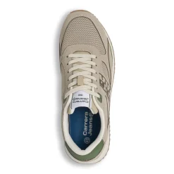 Sneakers da uomo Carrera beige con dettagli effetto suede e logo