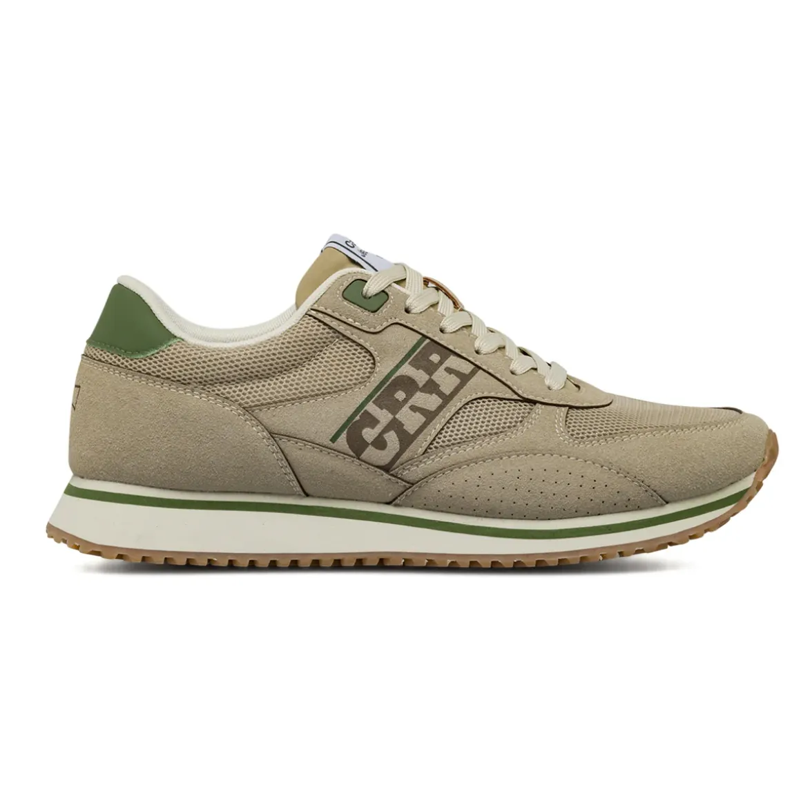 Sneakers da uomo Carrera beige con dettagli effetto suede e logo