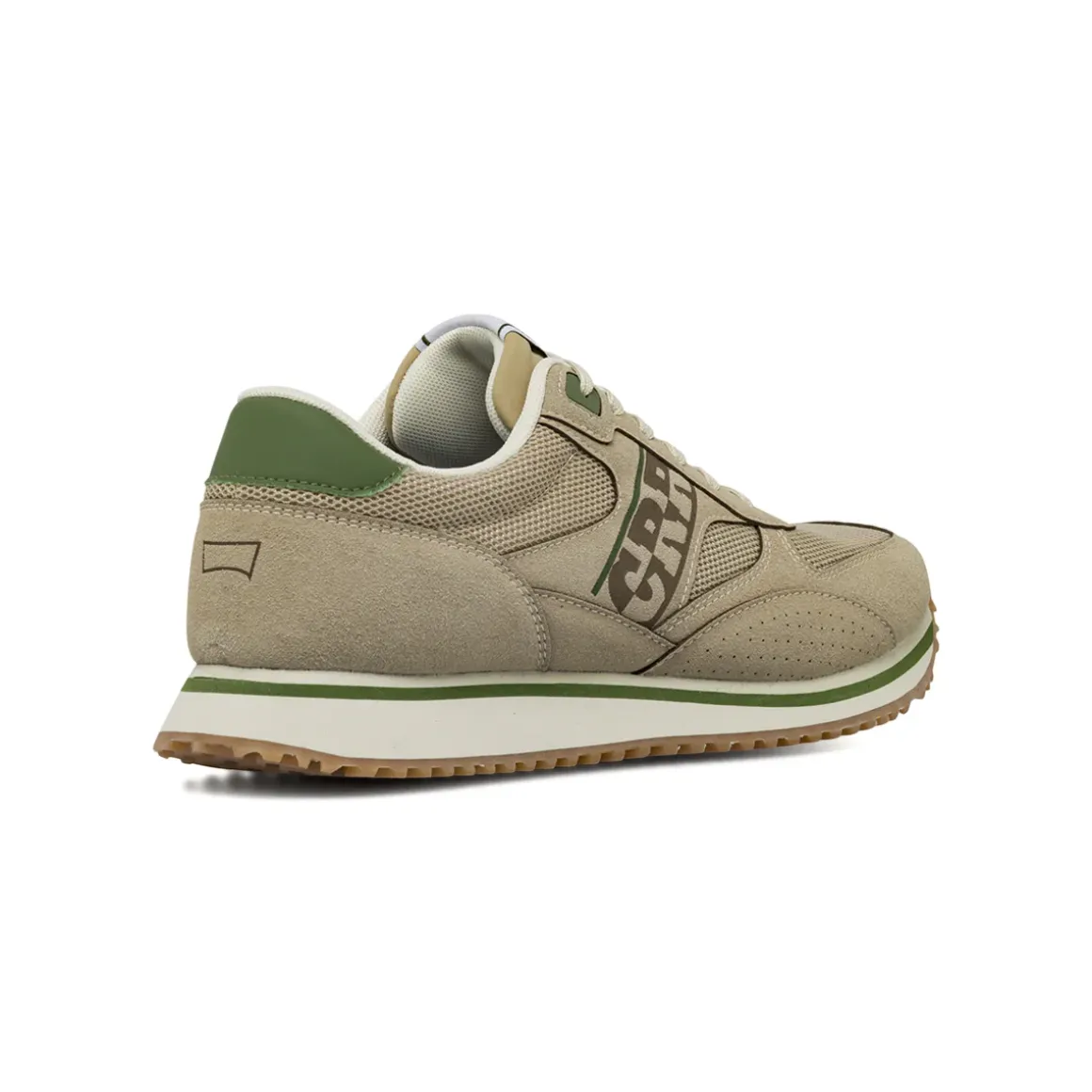 Sneakers da uomo Carrera beige con dettagli effetto suede e logo