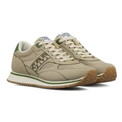 Sneakers da uomo Carrera beige con dettagli effetto suede e logo