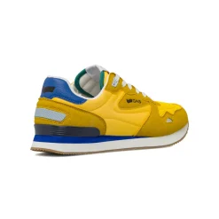 Sneakers da Uomo gialle con inserti effetto scamosciato Gas
