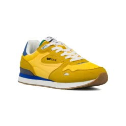 Sneakers da Uomo gialle con inserti effetto scamosciato Gas