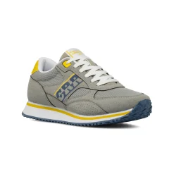 Sneakers da uomo grigie con dettagli gialli e blu Carrera