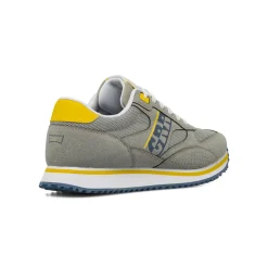 Sneakers da uomo grigie con dettagli gialli e blu Carrera