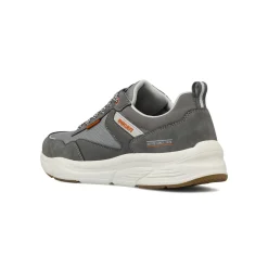 Sneakers da uomo grigie con dettagli arancioni Ducati