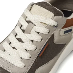 Sneakers da uomo grigie con inserti marroni stile retrò Ducati