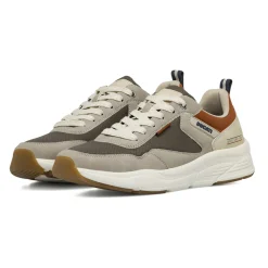 Sneakers da uomo grigie con inserti marroni stile retrò Ducati