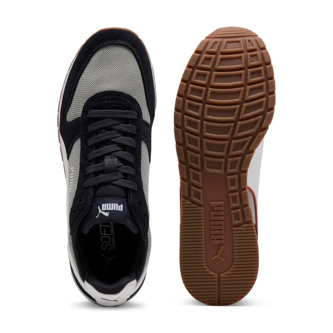 Sneakers da Uomo grigie con inserti blu effetto scamosciato Puma MILER