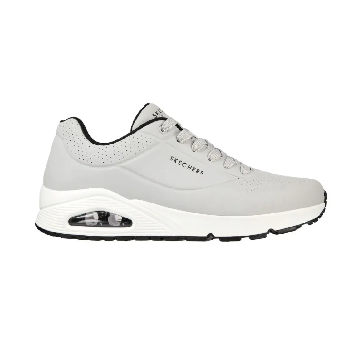 Sneakers da uomo grigie con suola ad aria Skechers Uno