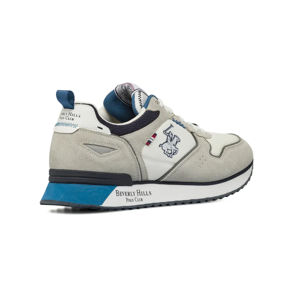 Sneakers da Uomo grigie effetto scamosciato Beverly Hills Polo Club
