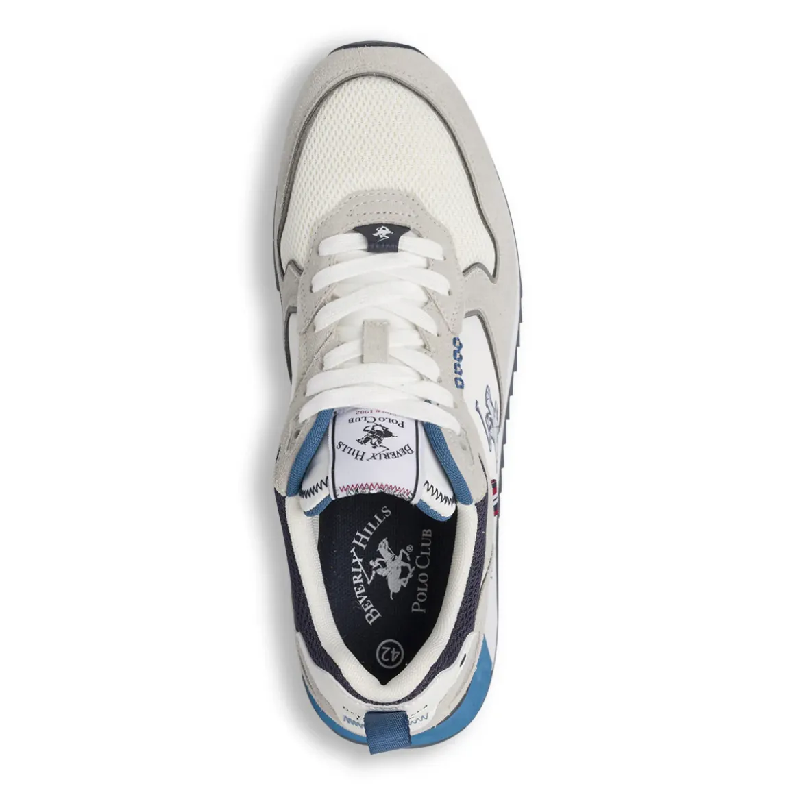 Sneakers da Uomo grigie effetto scamosciato Beverly Hills Polo Club