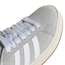 Sneakers da uomo grigie in pelle con logo adidas Grand Court 00s