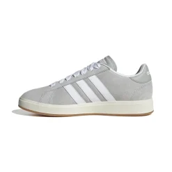 Sneakers da uomo grigie in pelle con logo adidas Grand Court 00s