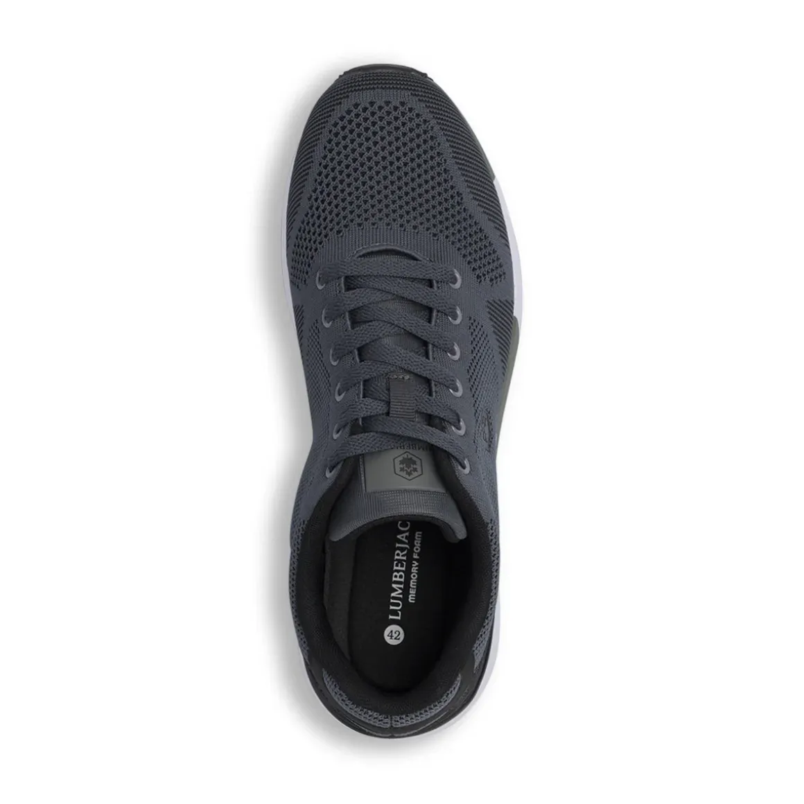 Sneakers da Uomo grigie in tessuto mesh con Memory Foam Lumberjack