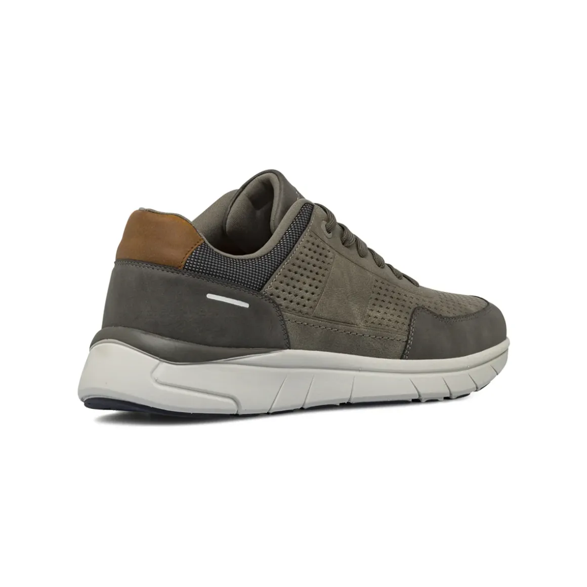 Sneakers da uomo grigie in tessuto con dettagli marroni Riflessi Urbani