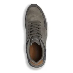 Sneakers da uomo grigie in tessuto con dettagli marroni Riflessi Urbani