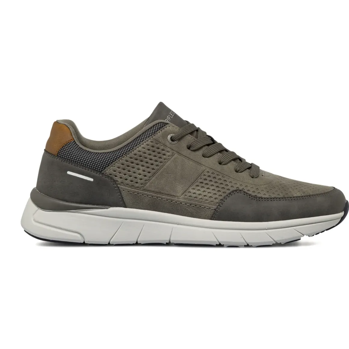 Sneakers da uomo grigie in tessuto con dettagli marroni Riflessi Urbani