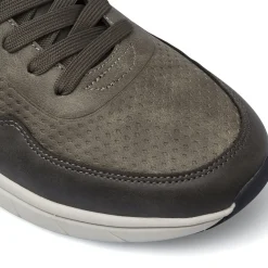 Sneakers da uomo grigie in tessuto con dettagli marroni Riflessi Urbani