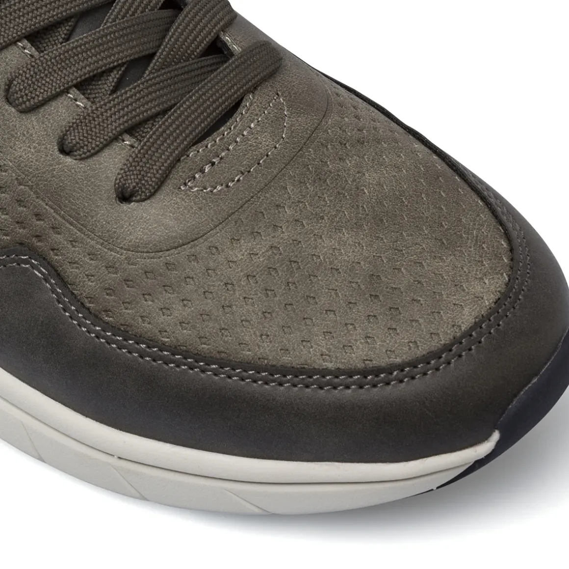 Sneakers da uomo grigie in tessuto con dettagli marroni Riflessi Urbani