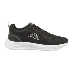 Sneakers da uomo Kappa nere in mesh con logo bianco a contrasto