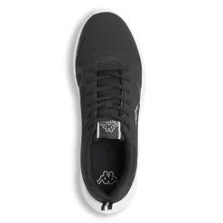 Sneakers da uomo Kappa nere in mesh con logo bianco a contrasto