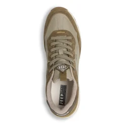 Sneakers da Uomo Khaki con inserti effetto scamosciato Jeep Spirit