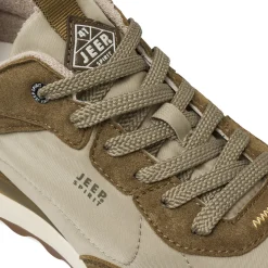 Sneakers da Uomo Khaki con inserti effetto scamosciato Jeep Spirit