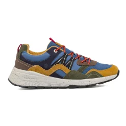 Sneakers da Uomo multicolore blu e ocra in tessuto Lumberjack