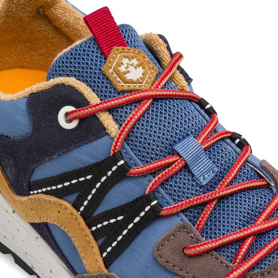 Sneakers da Uomo multicolore blu e ocra in tessuto Lumberjack