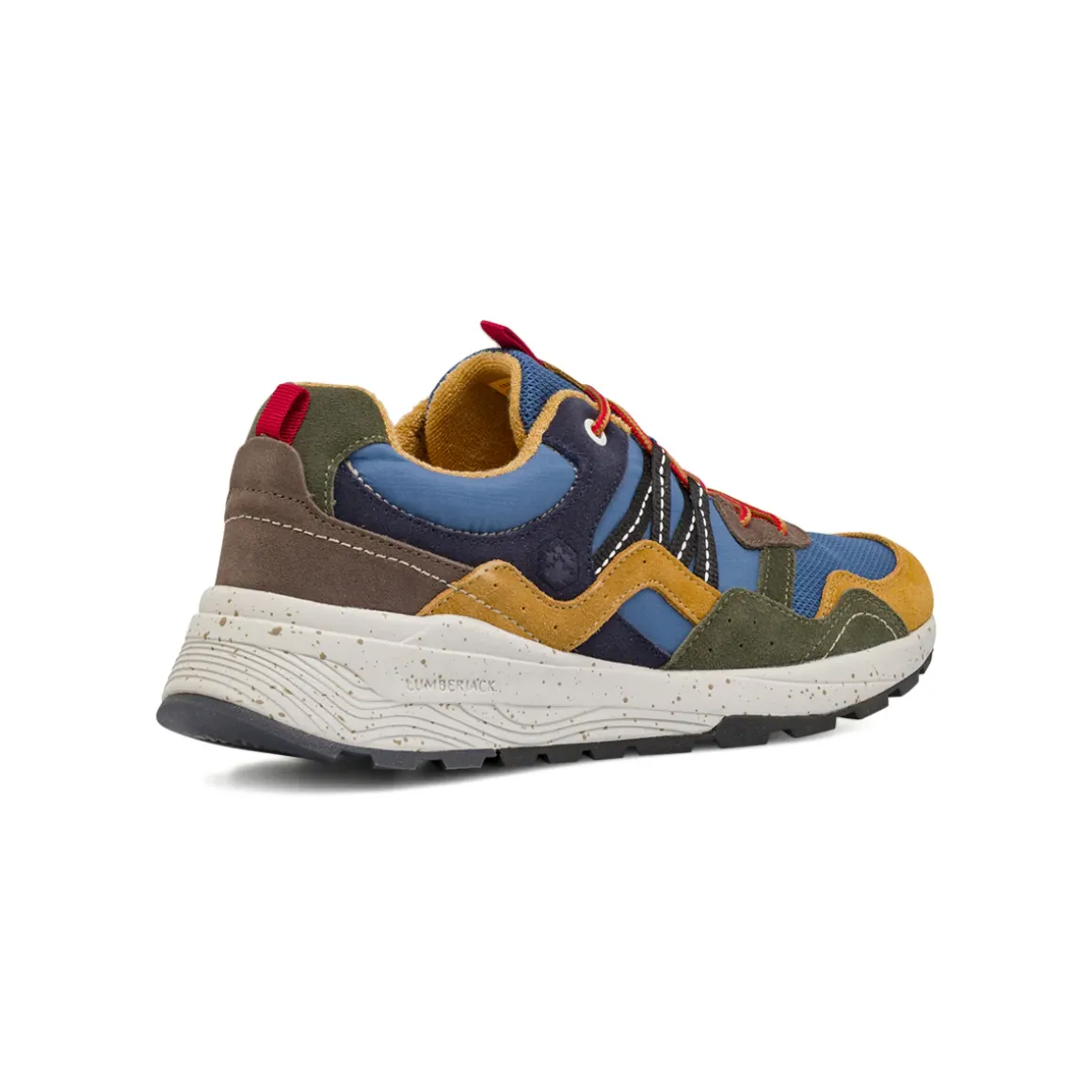 Sneakers da Uomo multicolore blu e ocra in tessuto Lumberjack