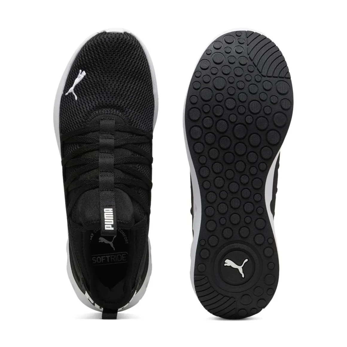 Sneakers da Uomo nere con lacci elastici Puma Softride