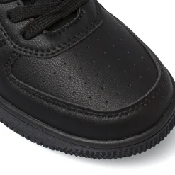 Sneakers da uomo nere con punta traforata e logo Gas