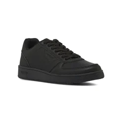 Sneakers da uomo nere con punta traforata e logo Gas