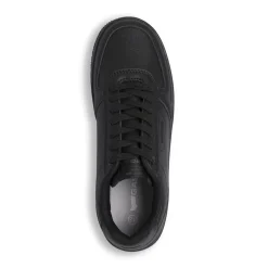 Sneakers da uomo nere con punta traforata e logo Gas