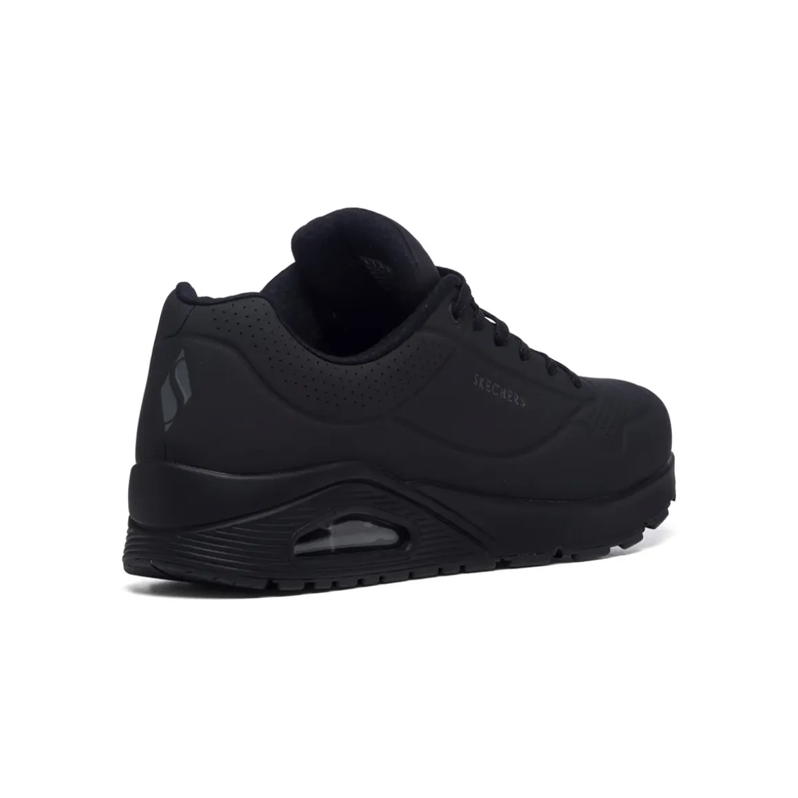 Sneakers da uomo nere con suola ad aria Skechers Uno