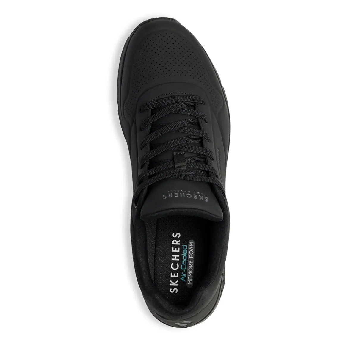 Sneakers da uomo nere con suola ad aria Skechers Uno