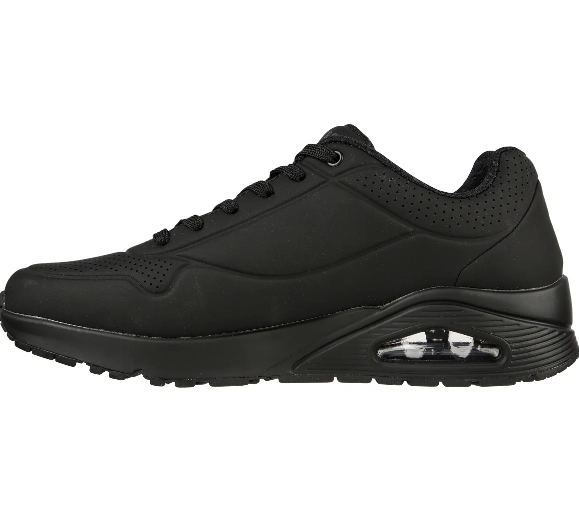 Sneakers da uomo nere con suola ad aria Skechers Uno