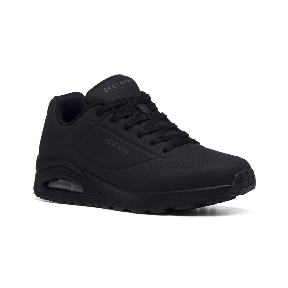 Sneakers da uomo nere con suola ad aria Skechers Uno