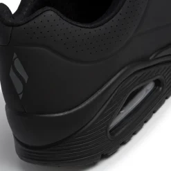 Sneakers da uomo nere con suola ad aria Skechers Uno
