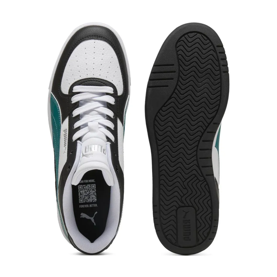 Sneakers da Uomo nere e bianche con dettagli verde Puma Caven III