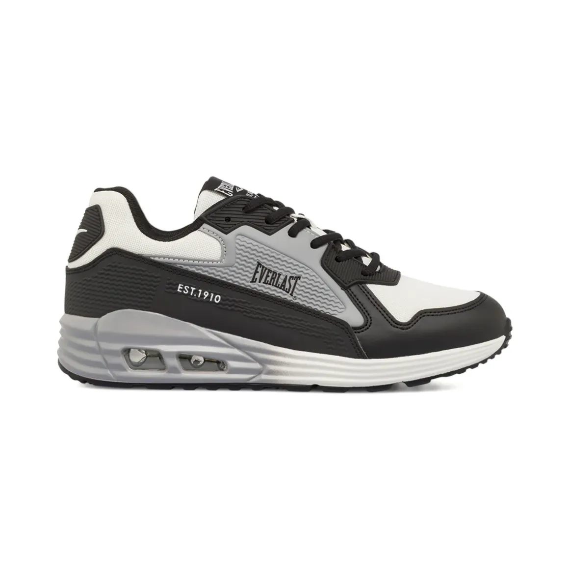 Sneakers da Uomo nere e grigie con ammortizzazione ad aria Everlast