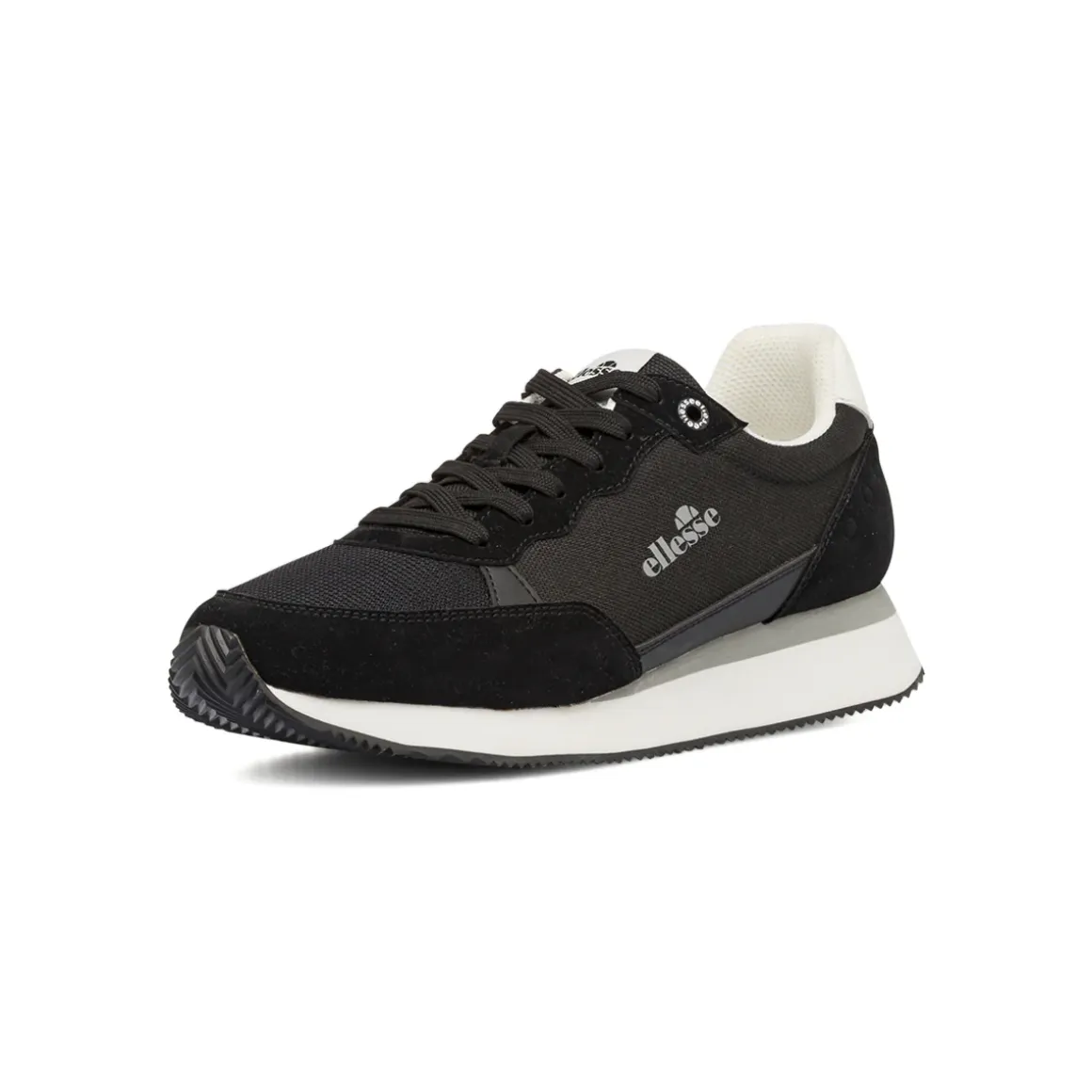 Sneakers da Uomo nere in mesh con dettagli effetto scamosciato Ellesse
